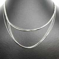 Six-row silver necklace with magnetic clasp │ 12.9 g │ 925% │ 45 cm