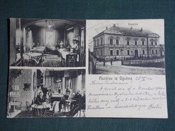 Képeslap, Postcard,Horvátország, Pozdrav iz Ogulina , Hotel plitvice, kávézó,étterem. 1912