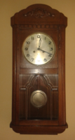 Antique glass pendulum wall clock