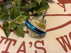 Old glass miniature mini snail Christmas tree decoration
