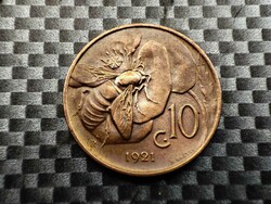 Italy 10 centesimi, 1921 /100 years +++