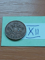 Barbados 1 cent 1973 harpoon, coat of arms, ii. Queen Elizabeth, bronze xii