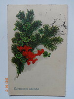 Régi karácsonyi üdvözlő képeslap (30-as évek)