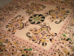 South African elephant tablecloth or bedspread with a beautiful pattern