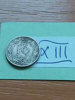Suriname 10 cents 1989 copper-nickel xiii