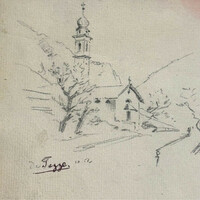 Karl diehl - alpine church - pencil