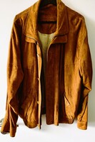 Elegant Masculine Brown Soft Deer Leather Jacket Coat Premium Quality Extravagant Size 56 Chest 72