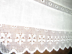 Beautiful vintage style double flower lace stained glass curtain