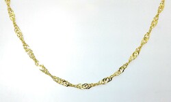 Gold twisted necklace (zal-au124805)