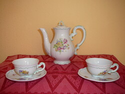 Zsolnay coffee set for 2, 30s-40s (shield stamped), porcelain