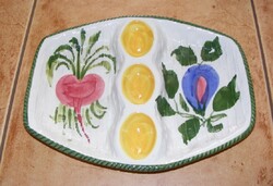 Olasz tojás- és zöldség porcelán kínáló