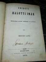 Medgyes Lajos Eredeti Halotti imák 1856 képeken látható állapotban van