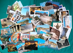 Spanyol, olasz görög képeslapok - tájak, városok, műemlékek, tengerpart vegyesen