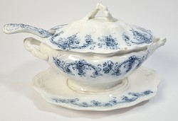 Sale!!! :) Beautiful, antique English porcelain earthenware sauce/gravy serving tray