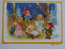 Régi grafikus karácsonyi képeslap