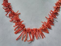 Korall nyaklánc, valódi vörös narancs színben