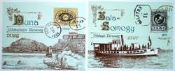 Ei16a / 1993 Danube Shipping Company commemorative arch-pair serrated - cut gift version