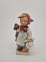 Hummel figurine 204 tmk4 weary wonderer girl with flower and bat 15cm