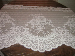 Beautiful vintage style white rose stained glass curtain