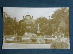 Képeslap,Kaposvár, park részlet, szökőkút, 1955