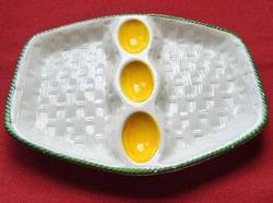 Olasz kerámia tojástartó tojás tálaló tál húsvéti tányér tojástál