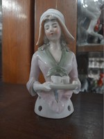 Alt Német,Germany Porcelán Teababa Figura.12 cm.