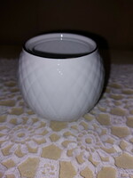 Zsolnay porcelán, Babos Pálma tervezte, platinadekoros cukortartó, fedél nélkül