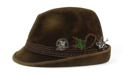 1Q742 Régi barna német Ottmar Reich vadász kalap