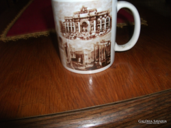 From Rome with Roman landmarks, cup, unused diameter: 8 cm, height: 9.8 cm