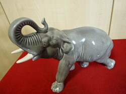 Russian porcelain figure, gray elephant, length 24 cm. Jokai.