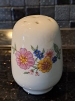 Retro Alföldi porcelán sószóró virágos dekorral dugóval