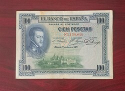 Spanyolország 100 peseta 1925