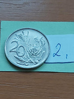 South Africa 20 cents 1974 protea (protea cynaroides), nickel 2