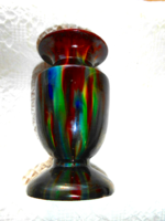 Mezőtúr csurgatott mázas,  váza --16 cm