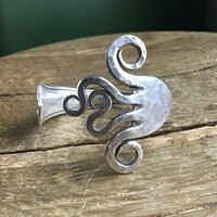 Handmade bracelet made from an old silver-plated fork