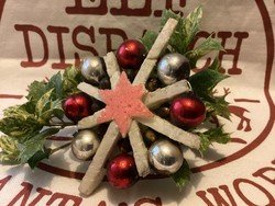 Christmas tree decoration made using old glass and Styrofoam