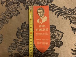 From 1950 red tie Hungarian-speaking Soviet filmmaking paper bookmark