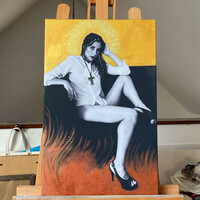 Model icon - painting and photo - Franciska Fábián