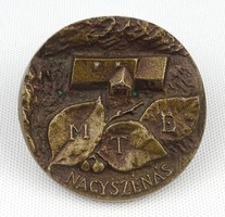 1Q716 MTE Magyar Turista Egyesület Nagyszénás bronzplakett 7.3 cm