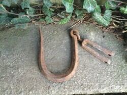 Old large iron hook hook
