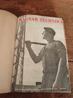Magyar technika 1948-as év összes száma (6 db) egybekötve, jó állapotban, tele régi hirdetésekkel