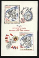 Stamp block 104.-Czechoslovakia-space research-gagarin 7 euro