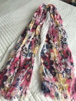 Huge spring scarf with cheerful colors, 180 x 110 cm