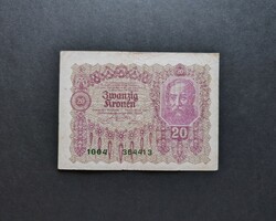 Austria 20 kroner 1922, f+