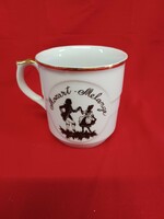 Czechoslovakian porcelain mug with Mozart-melange inscription