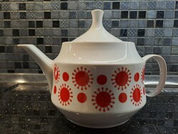 Retro lowland porcelain tea pot spout with covid pattern