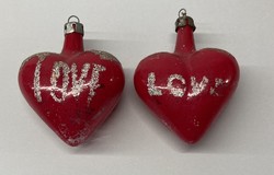 Heart-shaped old Christmas tree decoration