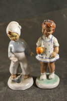 Marked glazed ceramic figurines 423