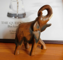 Elephant carved from tropical wood 20.5 Cm