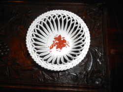 Aponyi mintával Herendi porcelán tálka kosaras forma 11,5 cm